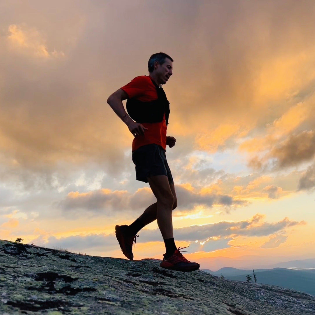 Ultrarunner Kristian Morgan out running at dawn