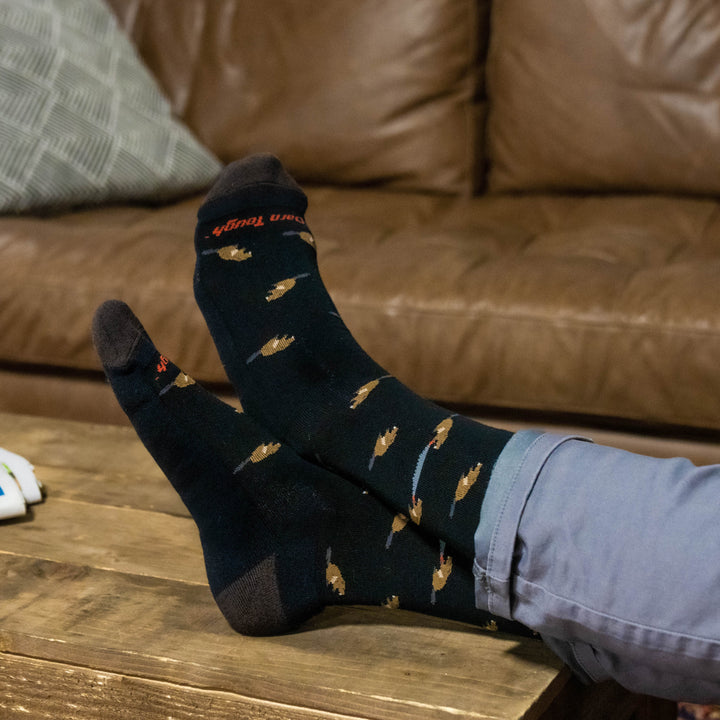 Close up on foot featuring the 6107 Sawtooth Lifestyle in black