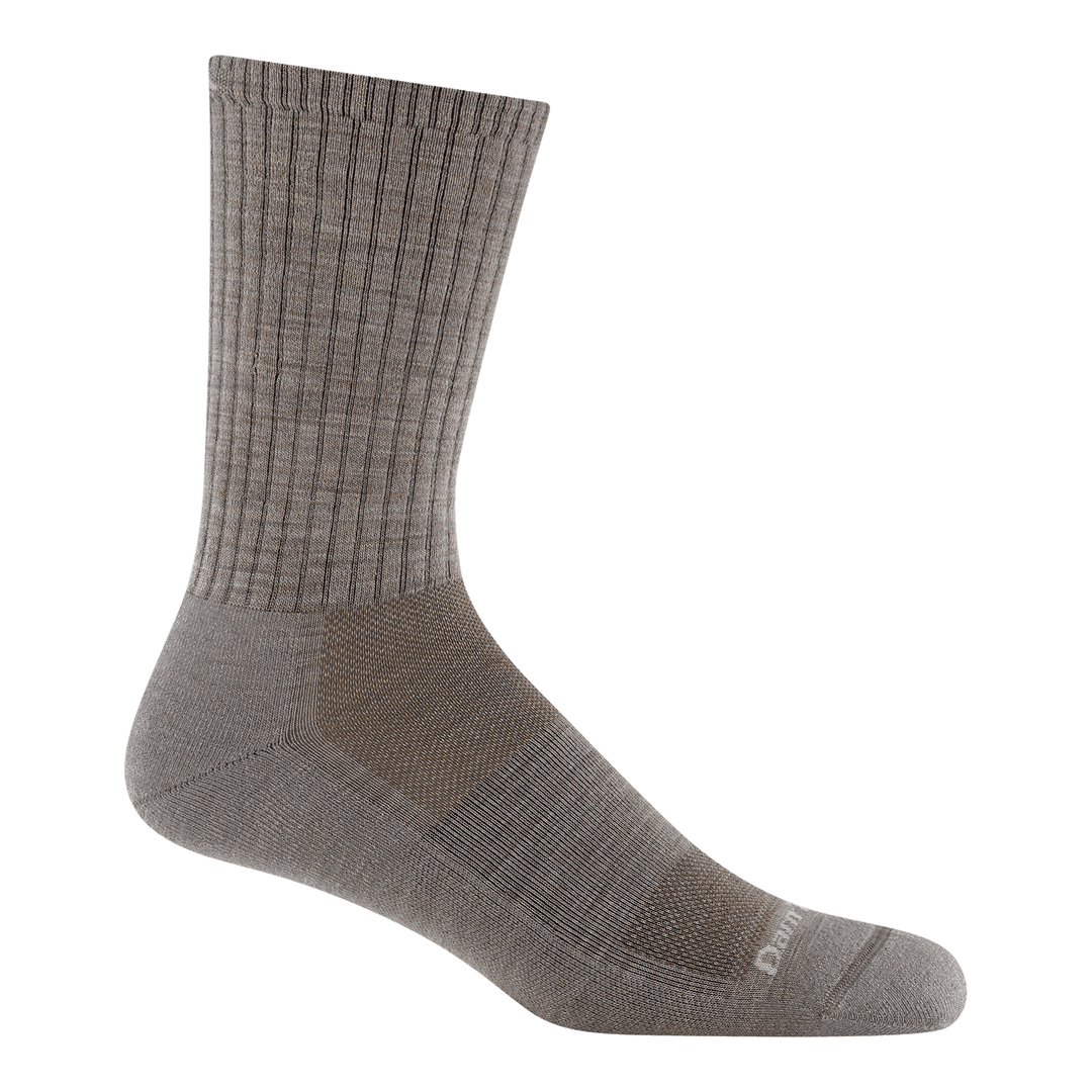 1657 The standard crew in rye featuring a gray/brown body and white logo on toe