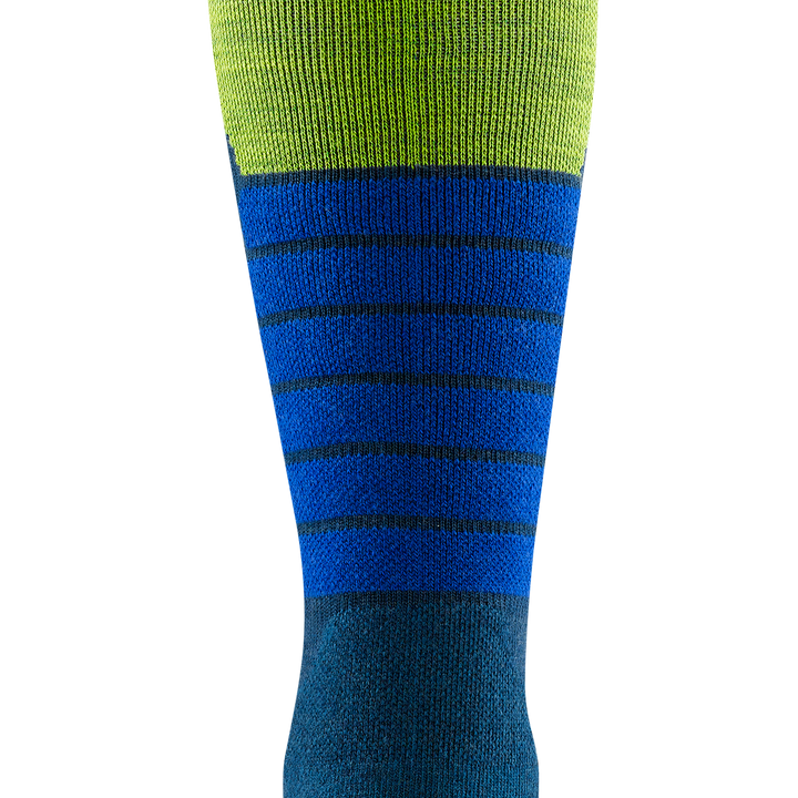 Close up of back calf vent area on 8044 Function X in Dark Teal