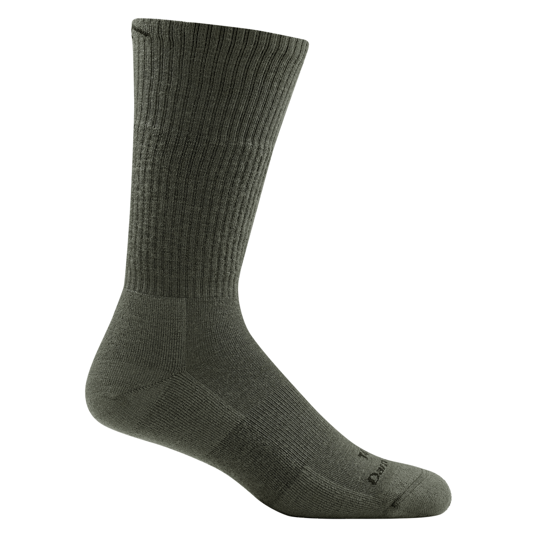 T4021 unisex boot midweight tactical sock in color foliage green with black darn tough signature on forefoot