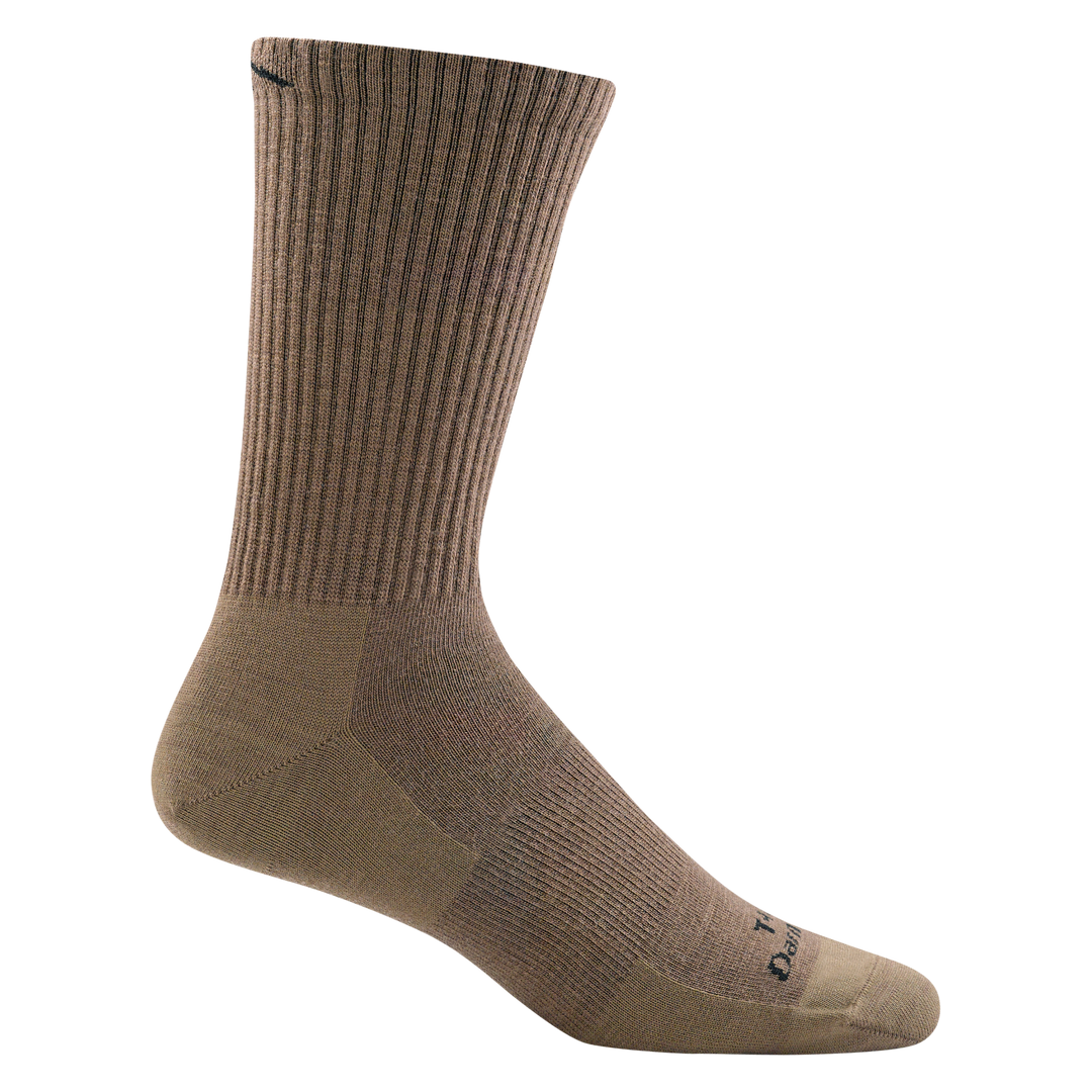 T4018 Micro Crew Lightweight Tactical Sock No Cushion in Taupe
